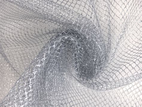 silver metallic mesh stretchy fabric|metallic deco mesh.